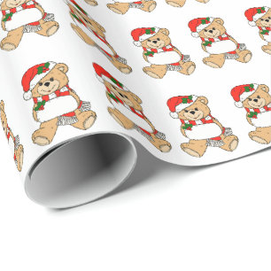 Papel de presente de Natal para Urso de Teddy