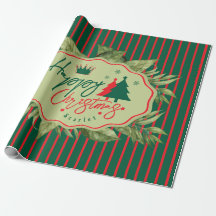 Papel de Presente de Natal Personalizado Com Nome