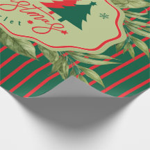 Papel de Presente de Natal Personalizado Com Nome