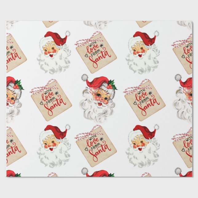 Papel de Presente de Natal Personalizado Retro Pap (Aberto)
