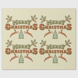 Papel de Presente de Natal Rena Typografia