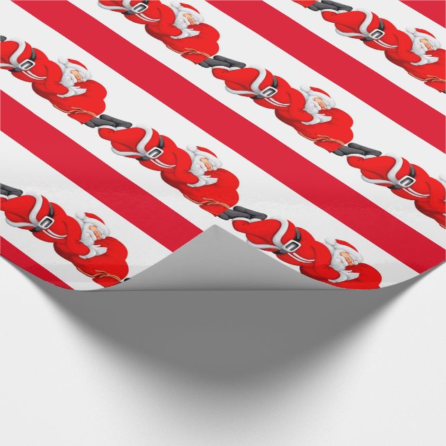 Papel de Presente de Natal/Santa Dormindo (Ponta)