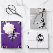 Papel de Presente de Natal Tema Ballet HAMbyWG