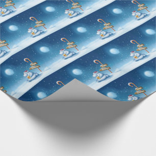 Papel de Presente de Natal/Ursinho Polar de Natal
