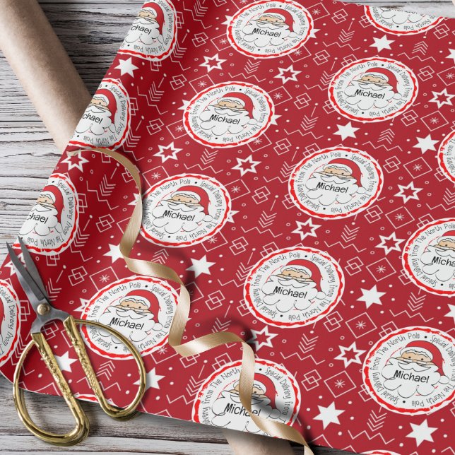 Papel De Presente De Papais noeis, Frio de Neve Tradicional, Frio de (Criador carregado)