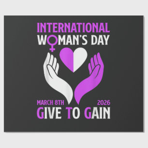 Papel De Presente Dê para Ganhar Feliz Dia das Mulheres