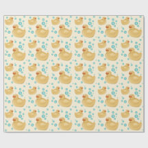 Papel de Presente de Pato de Borracha Amarelo Fofo