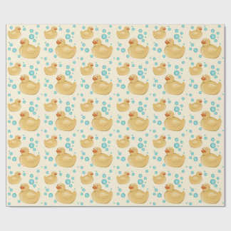 Papel de Presente de Pato de Borracha Amarelo Fofo