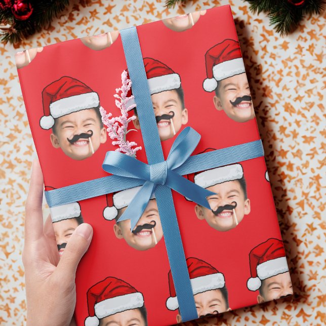 Papel de Presente de Rosto com Chapéu de Papai Noe (Criador carregado)