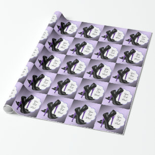 Papel de Presente de Sapato de Salto Alto Leopardo