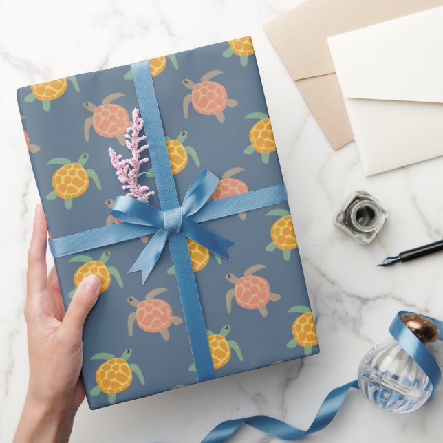 Papel de Presente de Tartaruga, Aniversário de Tar (Presentear)