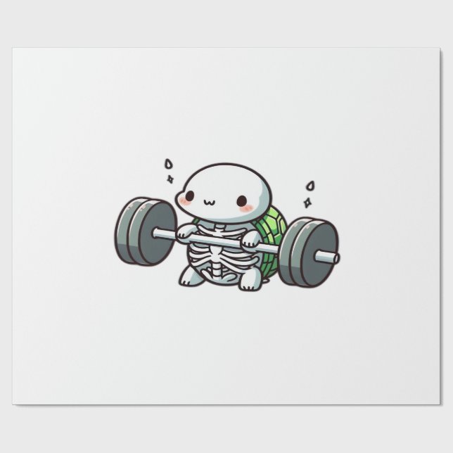 Papel De Presente Deadlift Cute Turtle Classic T-Shirt (Aberto)