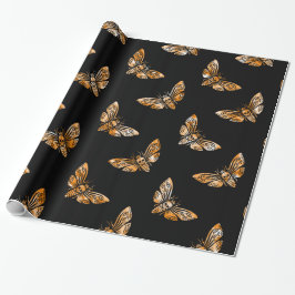 Papel De Presente Death's Head Moth Pattern
