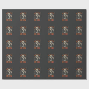 Papel De Presente Decaimento Com Dignidade Vintage Esqueleto Café Ha