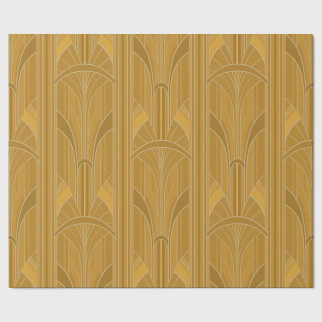 Papel De Presente Deco de arte do ouro20s - Dourado amarelo (Barra)