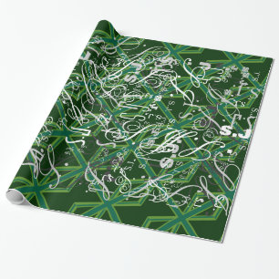 Papel De Presente Decor de bandeira da União Verde