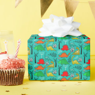 Papel De Presente Decoração de Berçário de Dinossauros para Crianças