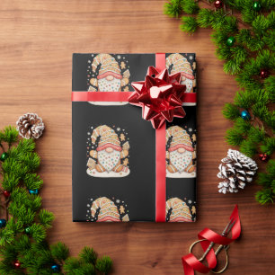 Papel De Presente Decoração de Casa de Pão de Mel Papai Noel de Nata