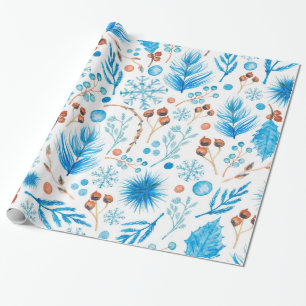 Papel De Presente Decoração de inverno, folhas decorativas de Nata