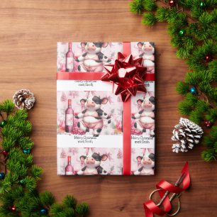 Papel De Presente Decoração de Natal Rosa de Yoga
