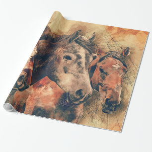 Papel De Presente Decoração de pintura por aquarela artística