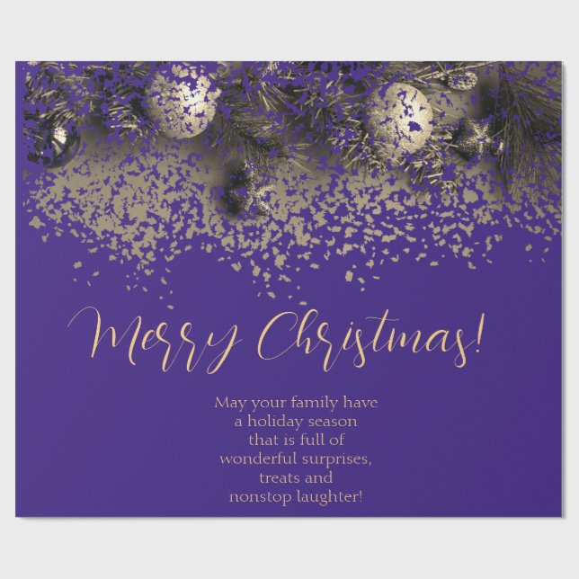 Papel De Presente Decorações de Natal em pontos (Aberto)