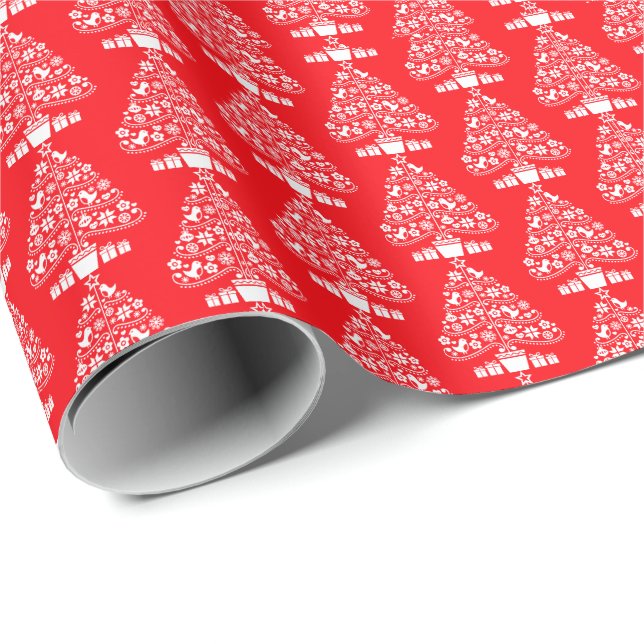 Papel De Presente Decorações de Natal Tradicionais Escandinavas (Ponta do rolo)