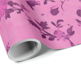 Papel De Presente Decoupage de Chinoiserie Roxo