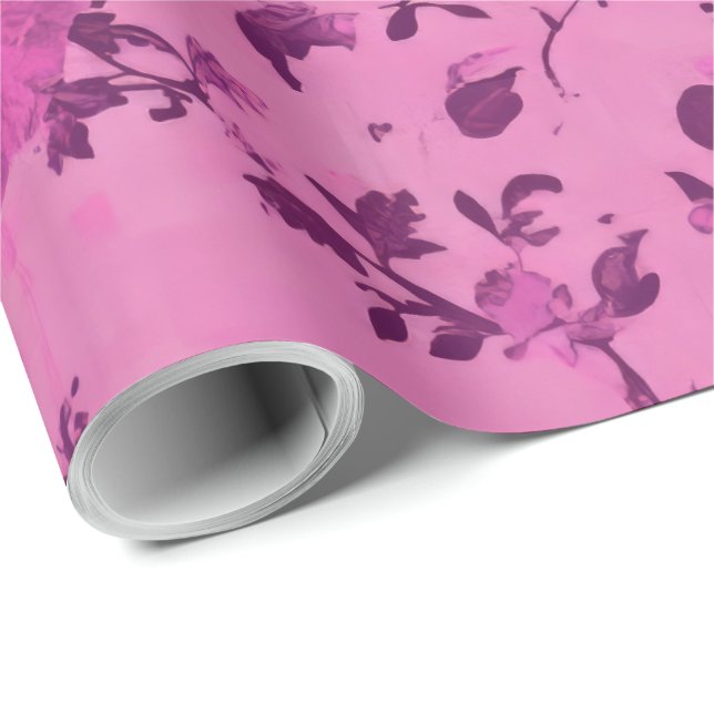 Papel De Presente Decoupage de Chinoiserie Roxo (Ponta do rolo)