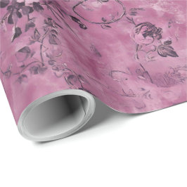 Papel De Presente Decoupage de Chinoiserie Roxo