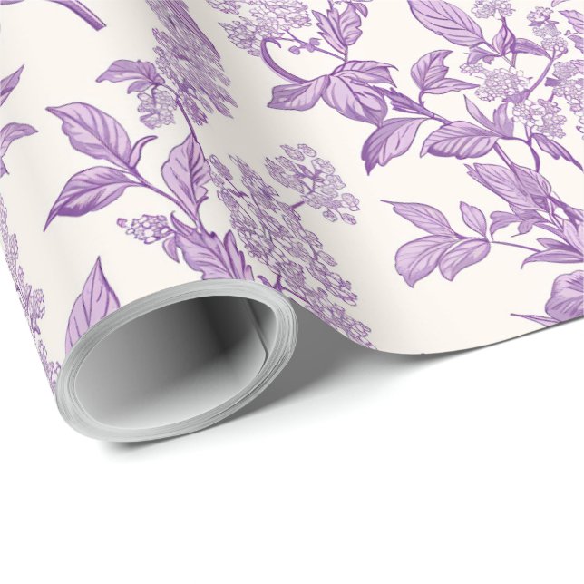 Papel De Presente Decoupage de Chinoiserie Roxo Claro (Ponta do rolo)