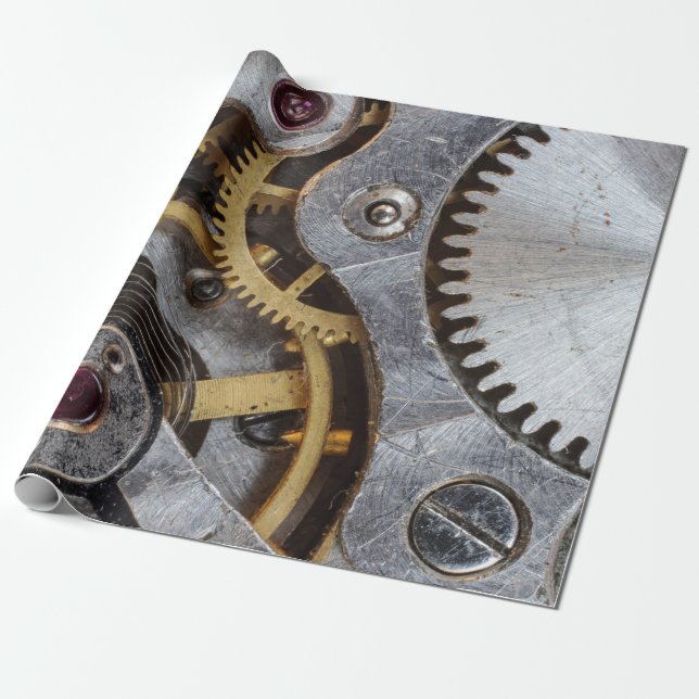 Papel De Presente Decoupage de engrenagens CogWheeler do Motor (Desenrolado)