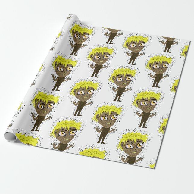 Papel De Presente Dedos Pum Chibi (Desenrolado)
