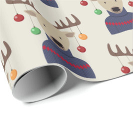 Papel De Presente Deer Christmas