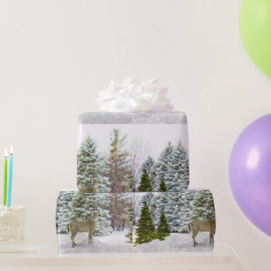 Papel De Presente Deer in Winter Wonderland / Holiday Wrappaper