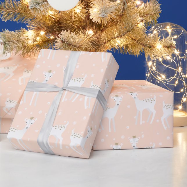Papel De Presente Deer Pattern - Natal bonito (Feriados)