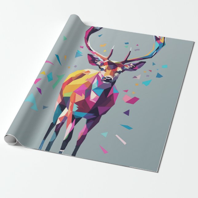 Papel De Presente Deer pop art (Desenrolado)