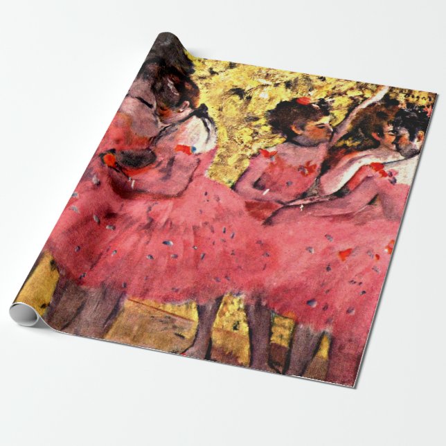 Papel De Presente Degas - Os Dançarinos Rosa, pintura de arte (Desenrolado)