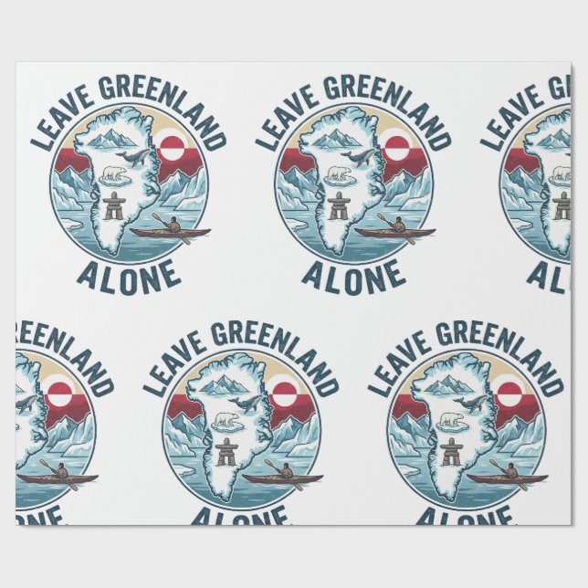 Papel De Presente Deixe a Groenlândia em Paz (Aberto)