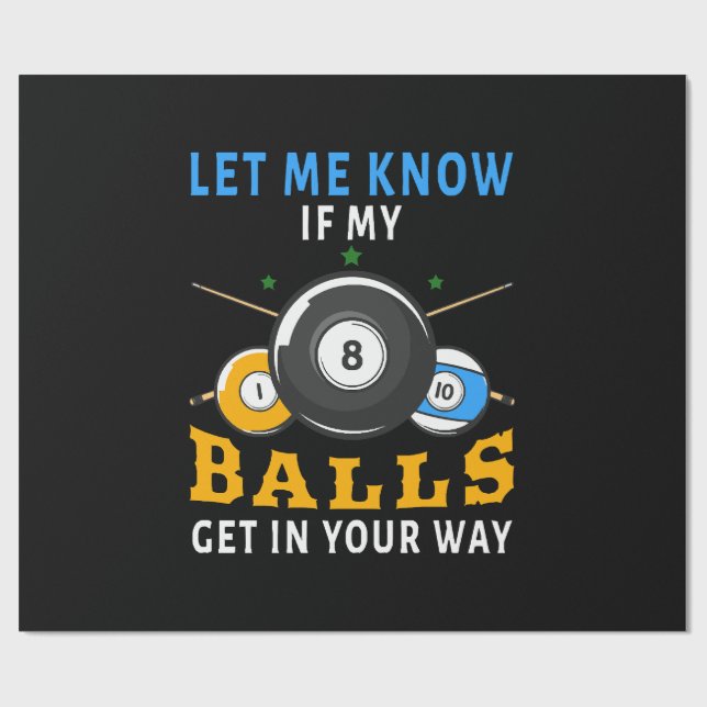 Papel De Presente Deixe-Me Saber Se Minhas Bolas Entra No Seu Caminh (Aberto)