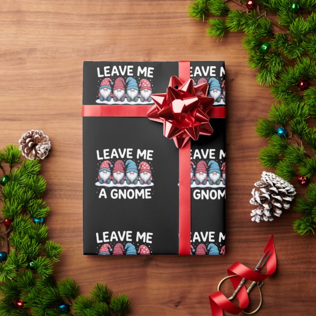 Papel De Presente Deixe-me Um Gnome Natal Camisa de dormir Férias (Presente de Natal)