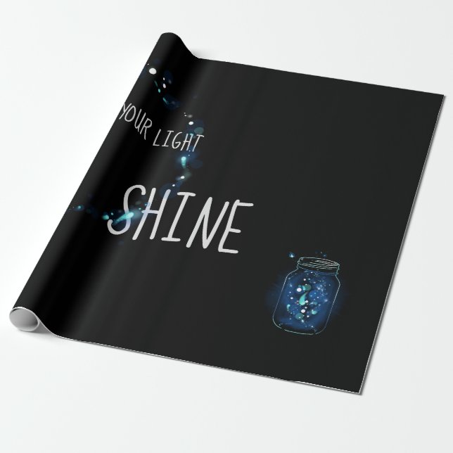 Papel De Presente Deixe Sua Luz Brilhar (Desenrolado)