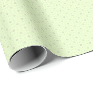 Papel De Presente Delicado Sage Luxury Wrap - Soft Floral Grace