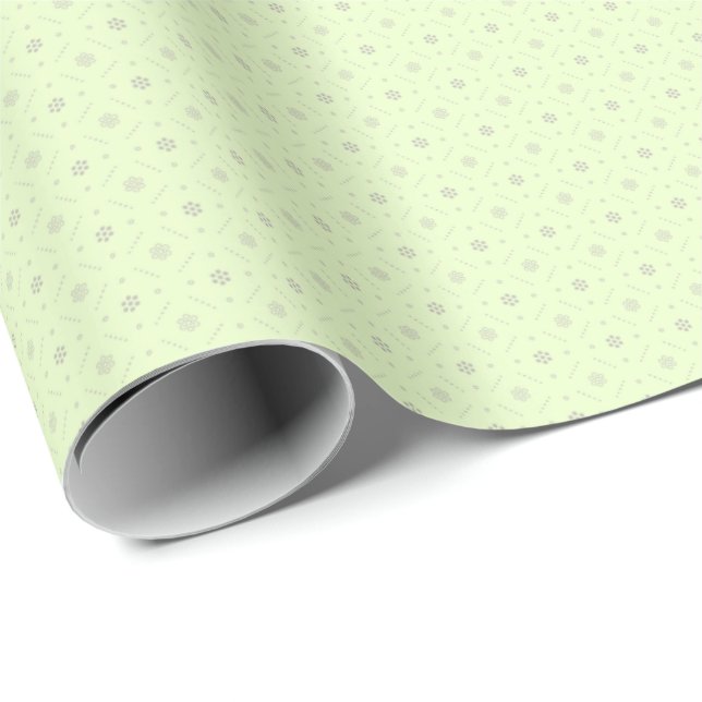 Papel De Presente Delicado Sage Luxury Wrap - Soft Floral Grace (Ponta do rolo)