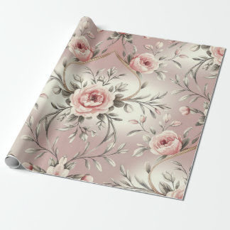 Papel De Presente Delicar Quebra de Presente de Água Blush