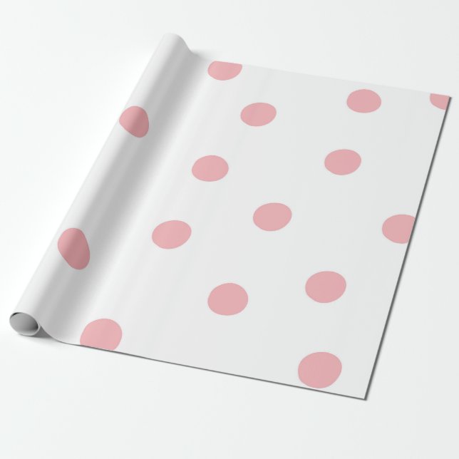 Papel De Presente Delícia de Polka Rosa (Desenrolado)