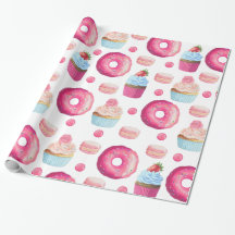 Deliciosas Rosquinhas Cor-de-Rosa e Bolinhos em Br