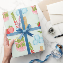 Papel De Presente Delicioso Matcha de Morango com Fita