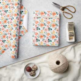 Papel De Presente Delightful Sunset Bouquet Wrapping Paper