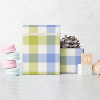 Papel De Presente Delphinium Gingham - Wrapping Paper